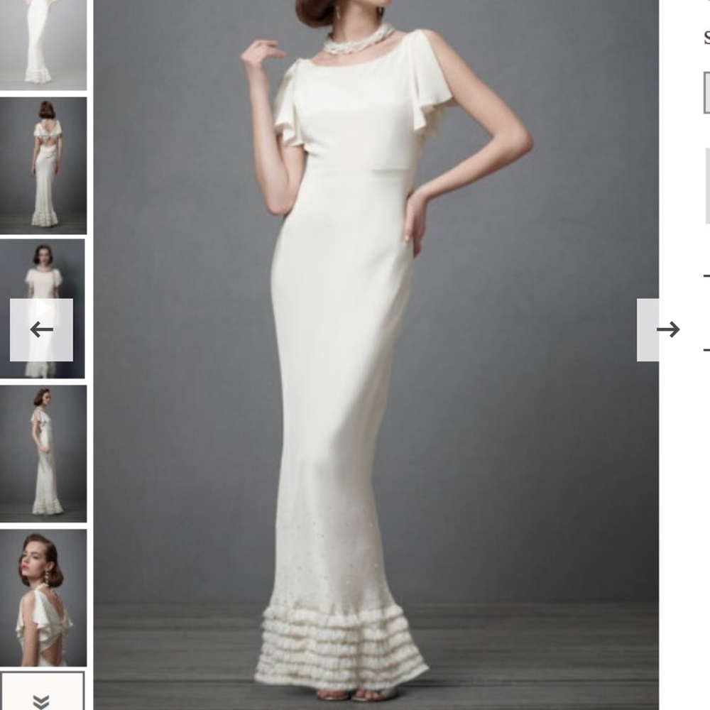 BHLDN “Iced Confection” Silk Wedding Gown – There Is Only You & Me 🤍
Size 10